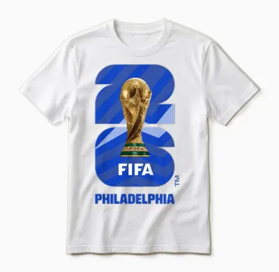 Kids Fifa World Cup26 Philadelphia Trophy Color Unisex T-Shirt - White