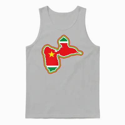 Beautiful Gift Idea Map of Guadeloupe 971 Gwada T-Shirt, Black, S Unisex Tank Top - Ash