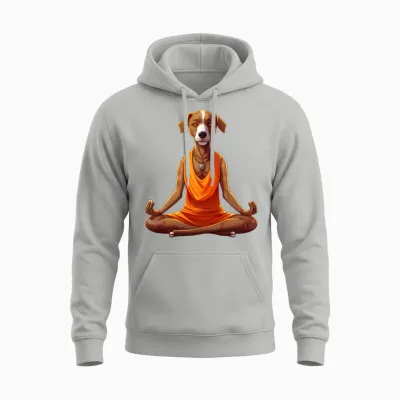 Dog Yoga / Yogi Dog Unisex Hoodie - Ash