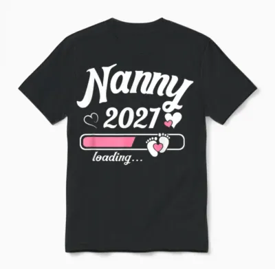 Enceinte Mère Nounou Est. 2027 Future Maman Unisex T-Shirt - Black