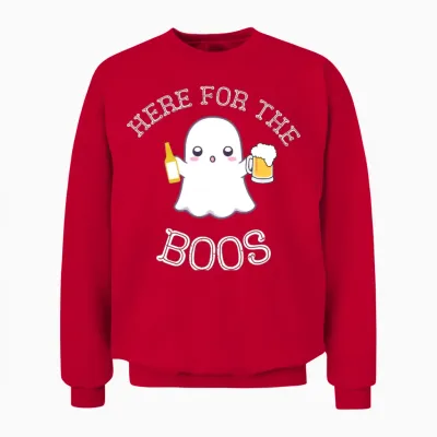 Funny Ghost Unisex Sweatshirt - Red