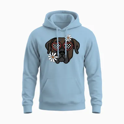 Boerboel Retro Dog Unisex Hoodie - Light Blue