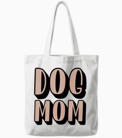 Dog Mom Tote Bags - White