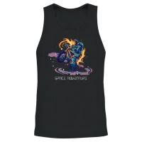 Astronaut Adventure Bike Cool Design Unisex Tank Top - Black – 2