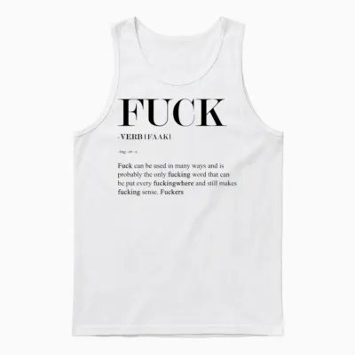 Verb Fuck Unisex Tank Top - White