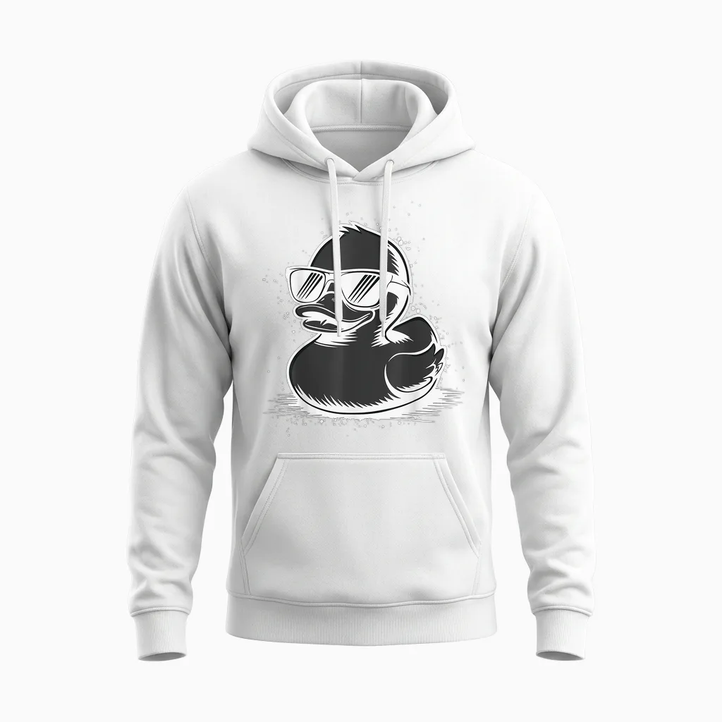 Canard Avec Des Lunettes De Soleil Unisex Hoodie in White