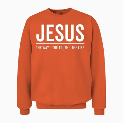 Jesus the Way the Truth the Life Unisex Sweatshirt - Orange