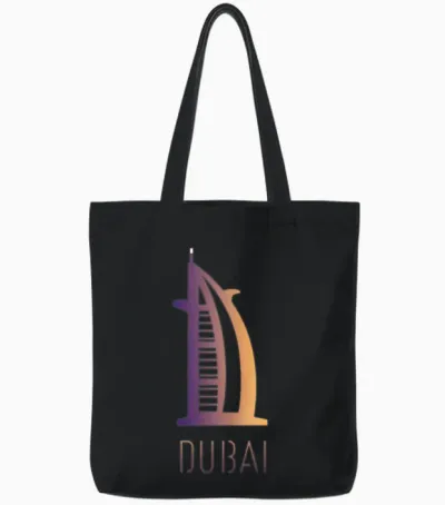 Cool Burj Al Arab Design in Dubai Tote Bags - Black