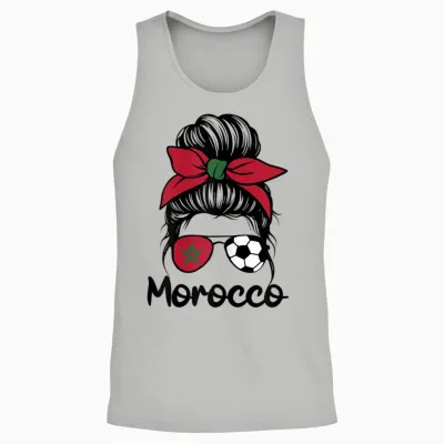 Morocco Femme Drapeau De La Maroc - Supporters Marocains Unisex Tank Top - Ash