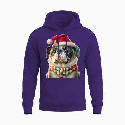 Funny Dog Christmas, Dog Lover Unisex Hoodie - Purple