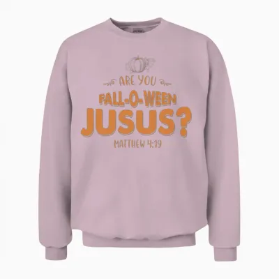 Retro Fall Religious Unisex Sweatshirt - Light Pink