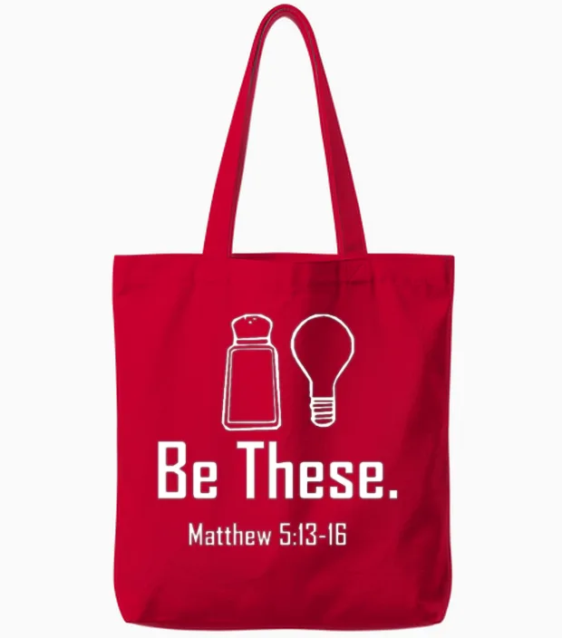 Be These Salt and Light Tote Bags in Red