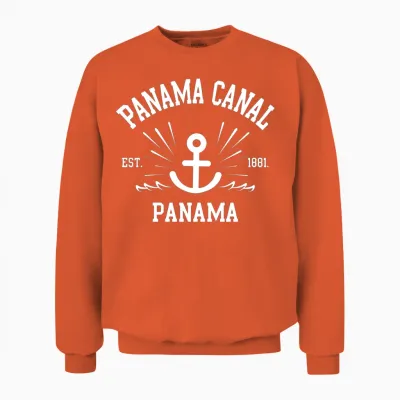 Panama Canal - Est 1881 Fun Gift Unisex Sweatshirt - Orange