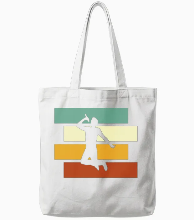 Singer Retro Tote Bags in White