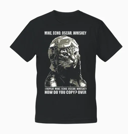 Mike Echo Oscar Whiskey I Repeat Mike Echo Oscar W Unisex T-Shirt - Black