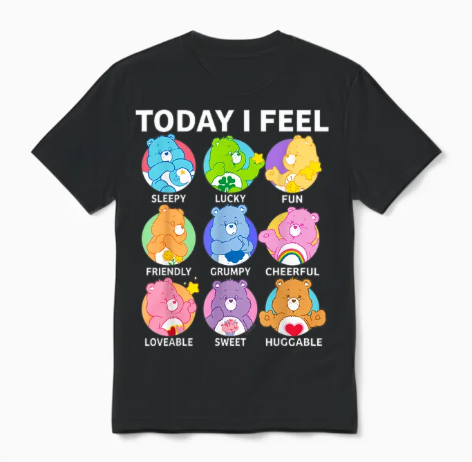 Care Bears Today I Feel Wildlife Unisex T-Shirt in Black