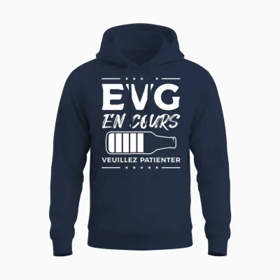 Evg En Cours Veuillez Patienter T-Shirt Haut De Gamme Unisex Hoodie - Navy