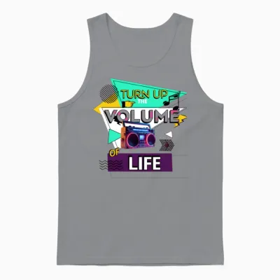 Turn Up the Volume of Life – Music Lover Unisex Tank Top - Sport Grey
