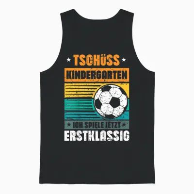 Schulkind Cooles Fussball Junge Schulbeginn Einschulung Unisex Tank Top - Black
