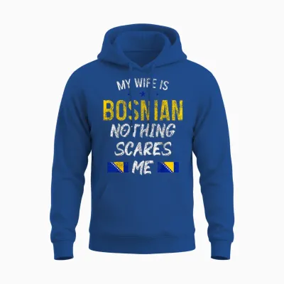 Bosnien Herzegowina Bosnische Frau Stolz Wurzeln Lustig Unisex Hoodie - Royal
