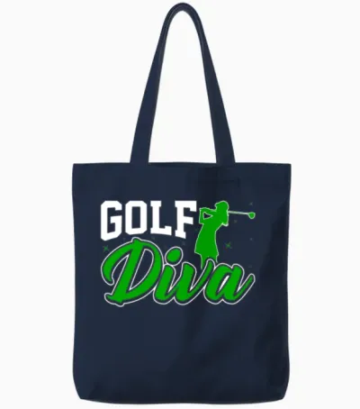 Golf Diva - Funny Golfing Golf Lover Women Lady Tote Bags - Navy