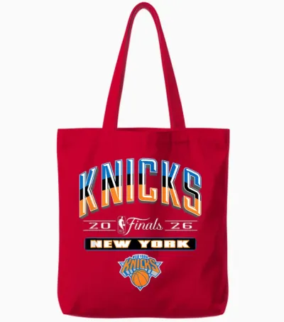 Nba 2026 Finals New York Knicks Final Push Tote Bags - Red