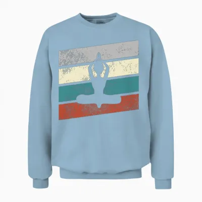 Yoga Retro Unisex Sweatshirt - Light Blue