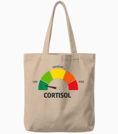 Low Cortisol Levels V Meme Tote Bags - Natural