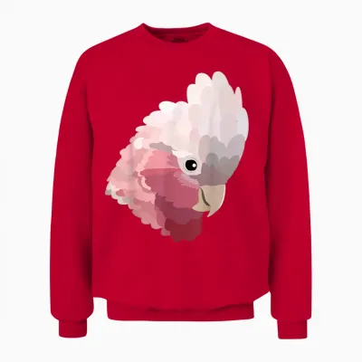 Galah Cockatoo (rose Breast Cockatoo) Unisex Sweatshirt - Red