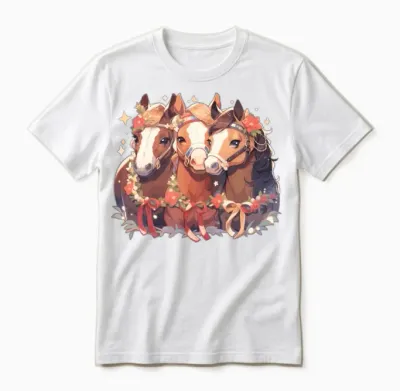 Horse Horses Christmas Riding Riding Sports Unisex T-Shirt - White