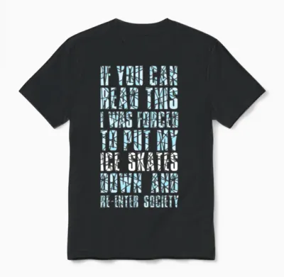 Funny Ice Skating Unisex T-Shirt - Black