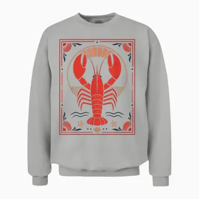 Homard Crustacé Océan Nautique Côtier Vie Marine Unisex Sweatshirt - Ash