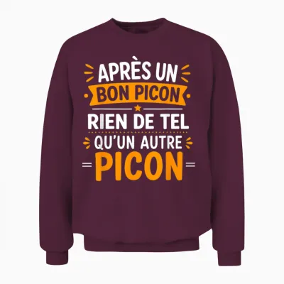 Humoristique Picon Bière Alcool Picole Humour Picon Unisex Sweatshirt - Maroon
