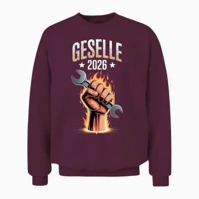 Geselle 2026 Companion Test Car Training Passed Unisex Sweatshirt - Maroon