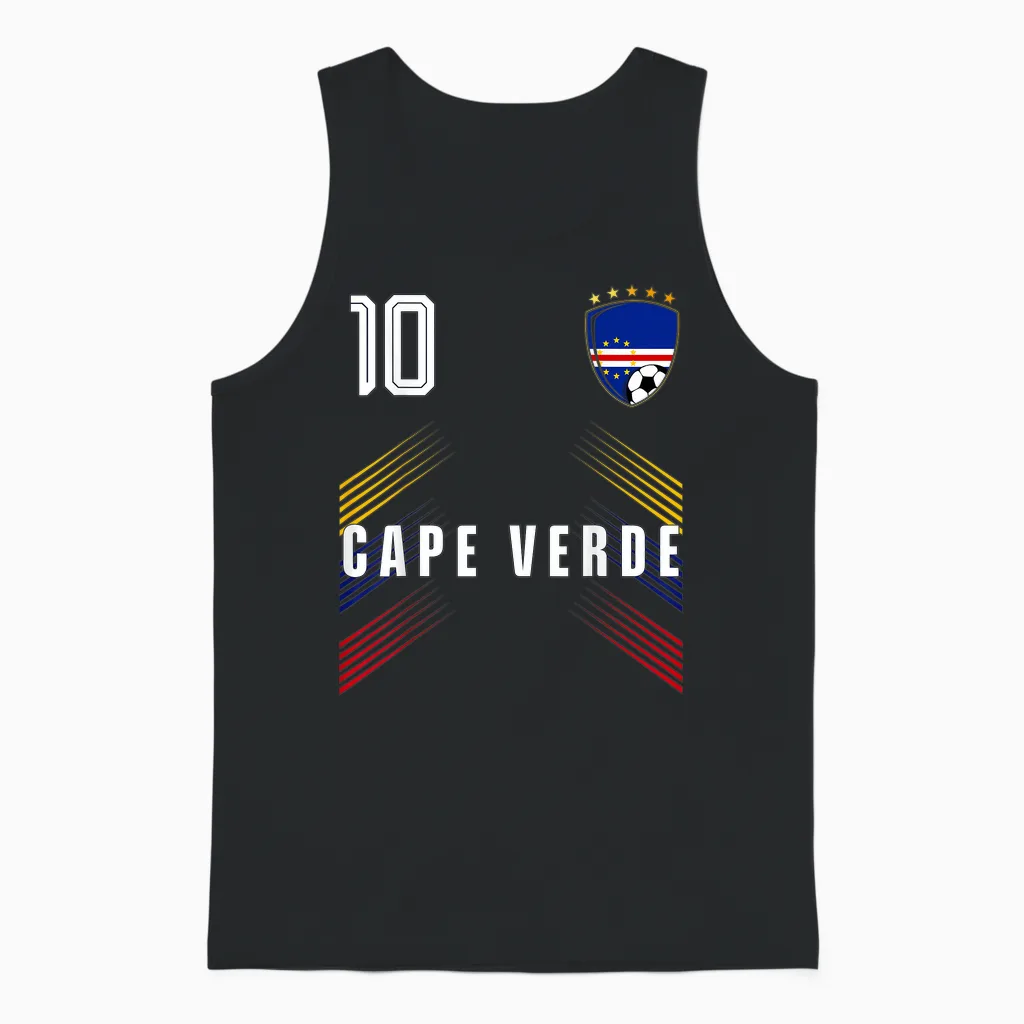 Cape Verde Flag Cape Verdean Pride Lovers Unisex Tank Top in Black