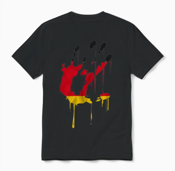 Germany Flag Art Unisex T-Shirt in Black