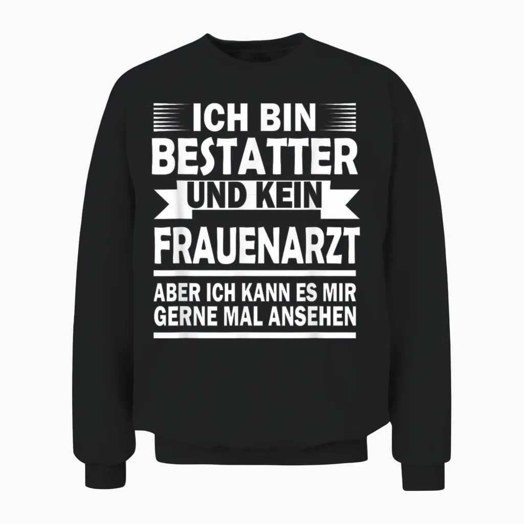 Ich Bin Bestatter Und Kein Frauenarzt - Bestatter Unisex Sweatshirt in Black