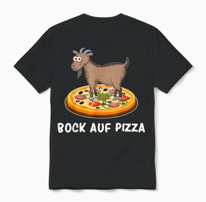 Pizza Sayings Pizza Baker Pizza Lovers Bock on Pizza T-Shirt, Black, S Unisex T-Shirt in Black