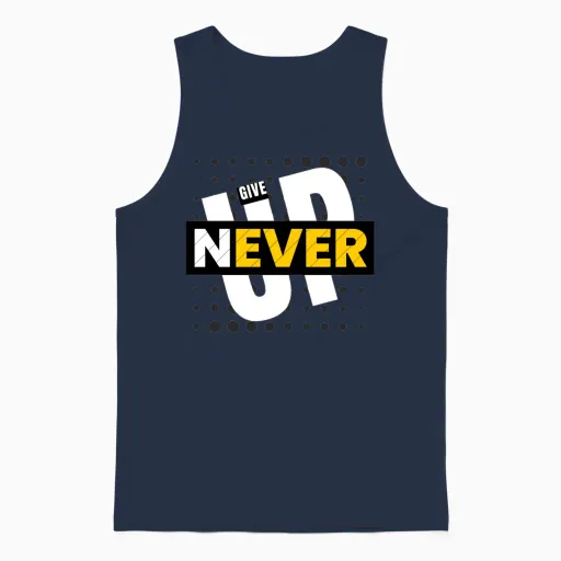 Never Unisex Tank Top in Navy