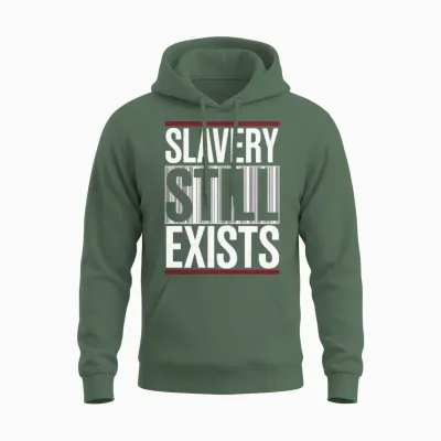 Human Trafficking Awareness Stop Exploitation Unisex Hoodie - Military Green