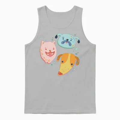 Group of Dogs Unisex Tank Top - Ash