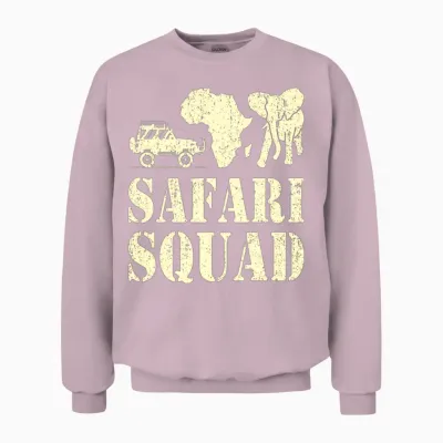 Safari Squad - African Safari Adenventures Unisex Sweatshirt - Light Pink