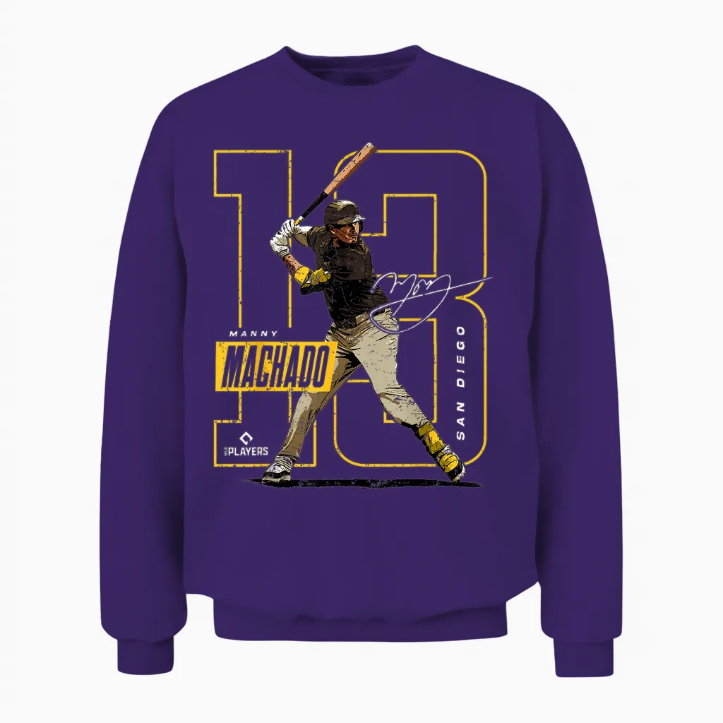 Manny Machado | San Diego Baseball Mlb Players | Mlbmac4055 Unisex Sweatshirt in Purple