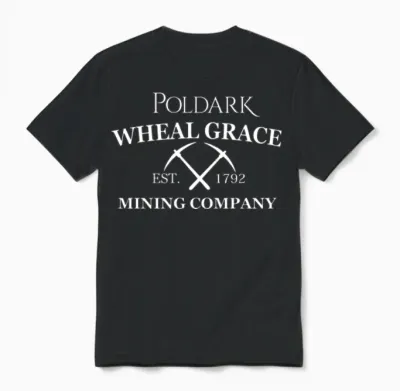 Captain Poldark Whealgrace Mining Tv Film Inspired Unisex T-Shirt - Black