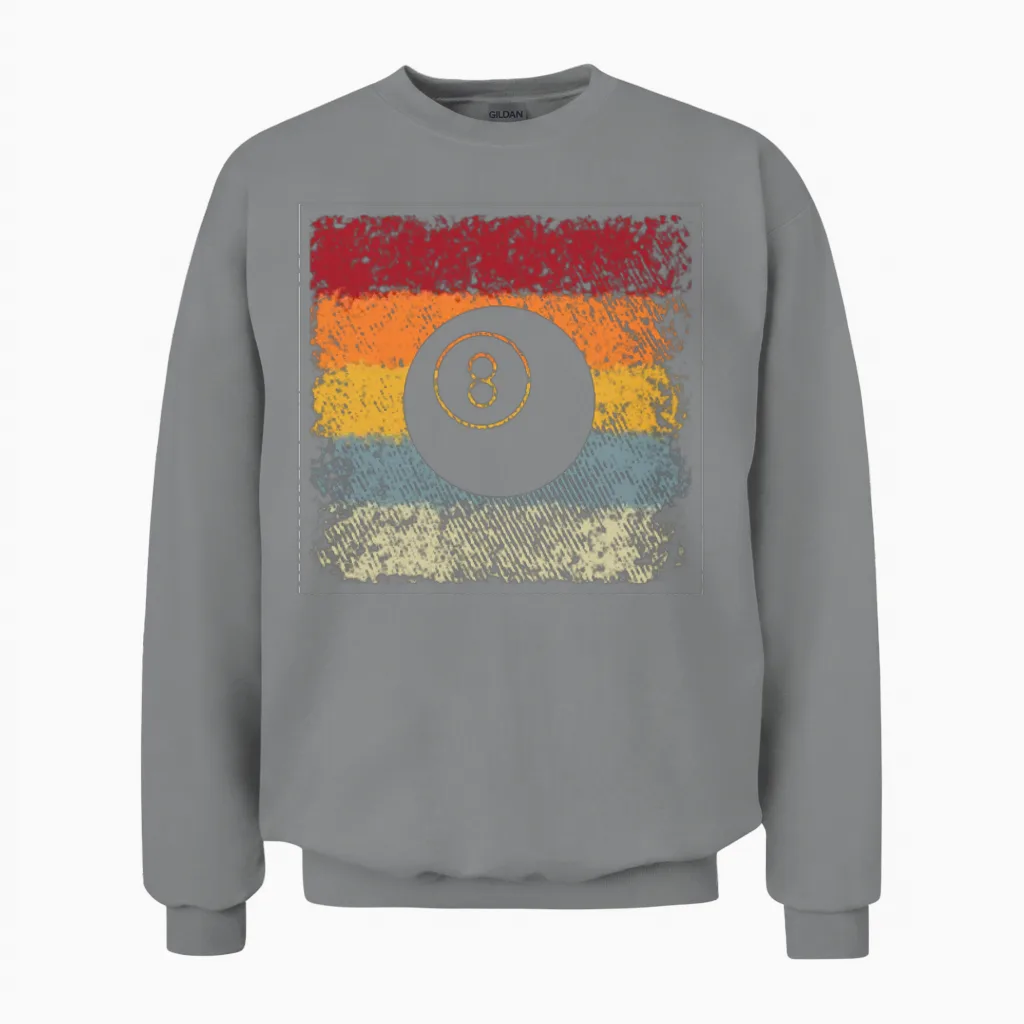 Billiards Retro Unisex Sweatshirt in Sport Grey