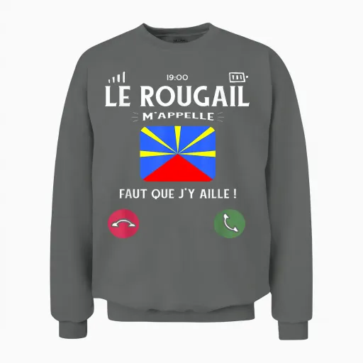 Le Rougail M'appelle Humour Meeting Kitchen Flat Creole Unisex Sweatshirt - Graphite Heather