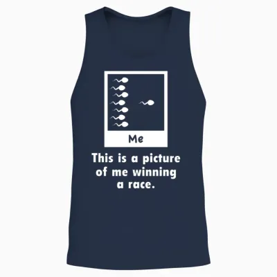 This Is a Very Old Picture of Me Unisex Tank Top - Navy