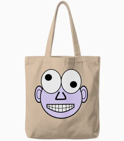 Funny Face Tote Bags - Natural