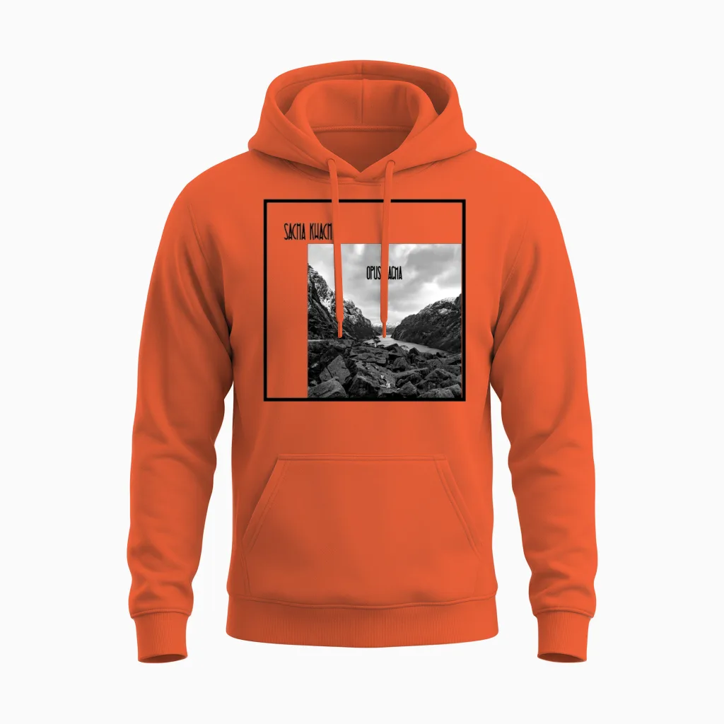 Opus Magma by Sacha Kwach Unisex Hoodie in Orange