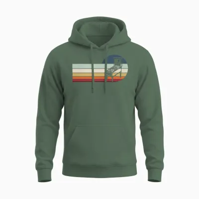 Retro Colorful Gaming Unisex Hoodie - Military Green